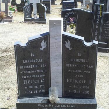 BEUKMAN Frikkie J. 1930-2003 &amp; Helen C. 1927-1999