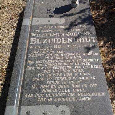 BEZUIDENHOUT Wilhelmus Johannes 1921-1992