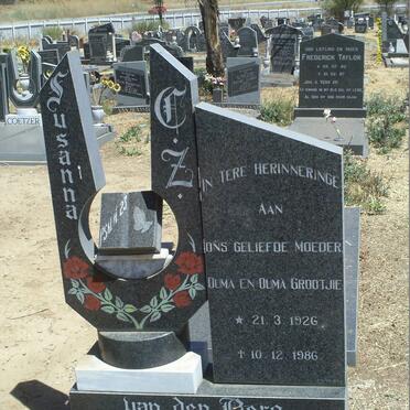 BERG Susanna, van den 1926-1986