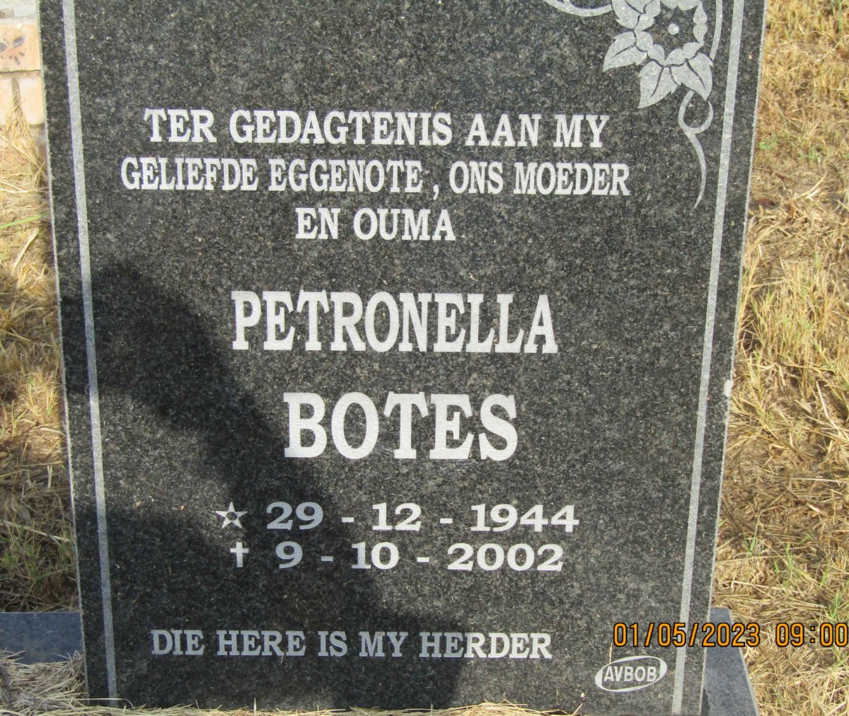 BOTES Petronella 1944-2002