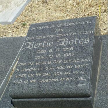 BOTES Bertie 1958-1987 :: BOTES Hannes 1931-1990