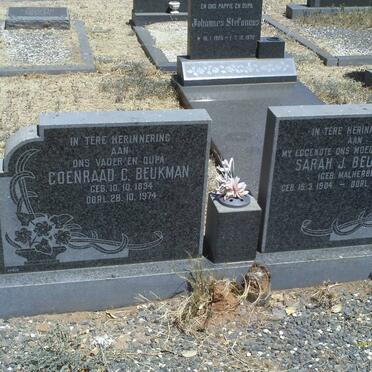 BEUKMAN Coenraad C. 1894-1974 &amp; Sarah J. MALHERBE 1904-1972