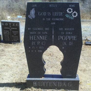 BUITENDAG H.P.C. 1933-1996 &amp; A.D.