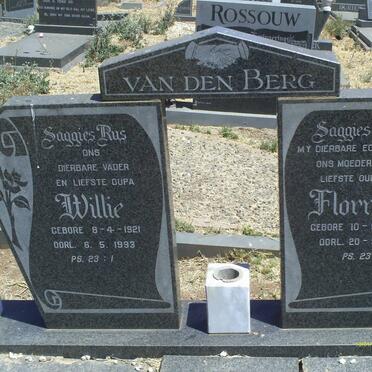 BERG Willie, van den 1921-1993 &amp; Florrie 1923-1986