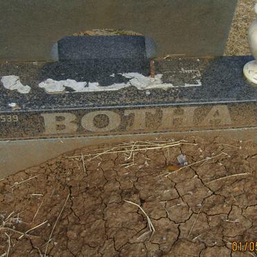 BOTHA Jan Louis 1931-2001 &amp; Catherina Maria 1936- _1