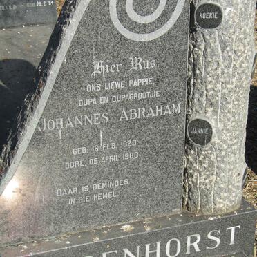 BADENHORST Johannes Abraham 1920-1980