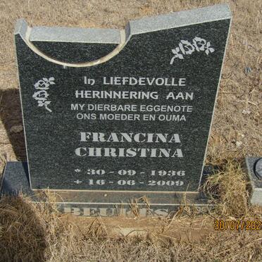 BEUKES Francina Christina 1936-2009