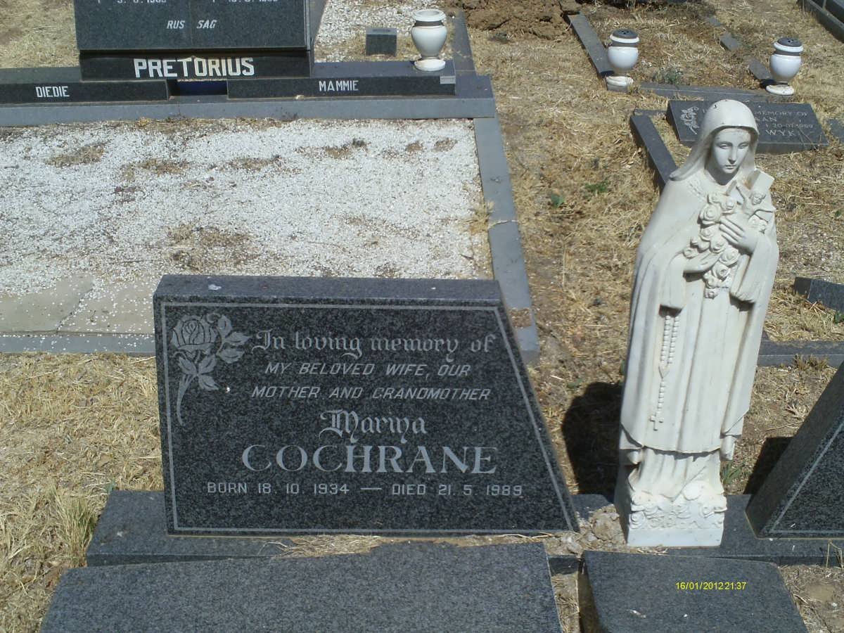 COCHRANE Ronald 1932-1990 &amp; Marina 1934-1989 _2