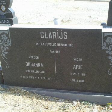 CLARIJS Arie 1918-1984 &amp; Johanna HILLERBRAND 1920-1977