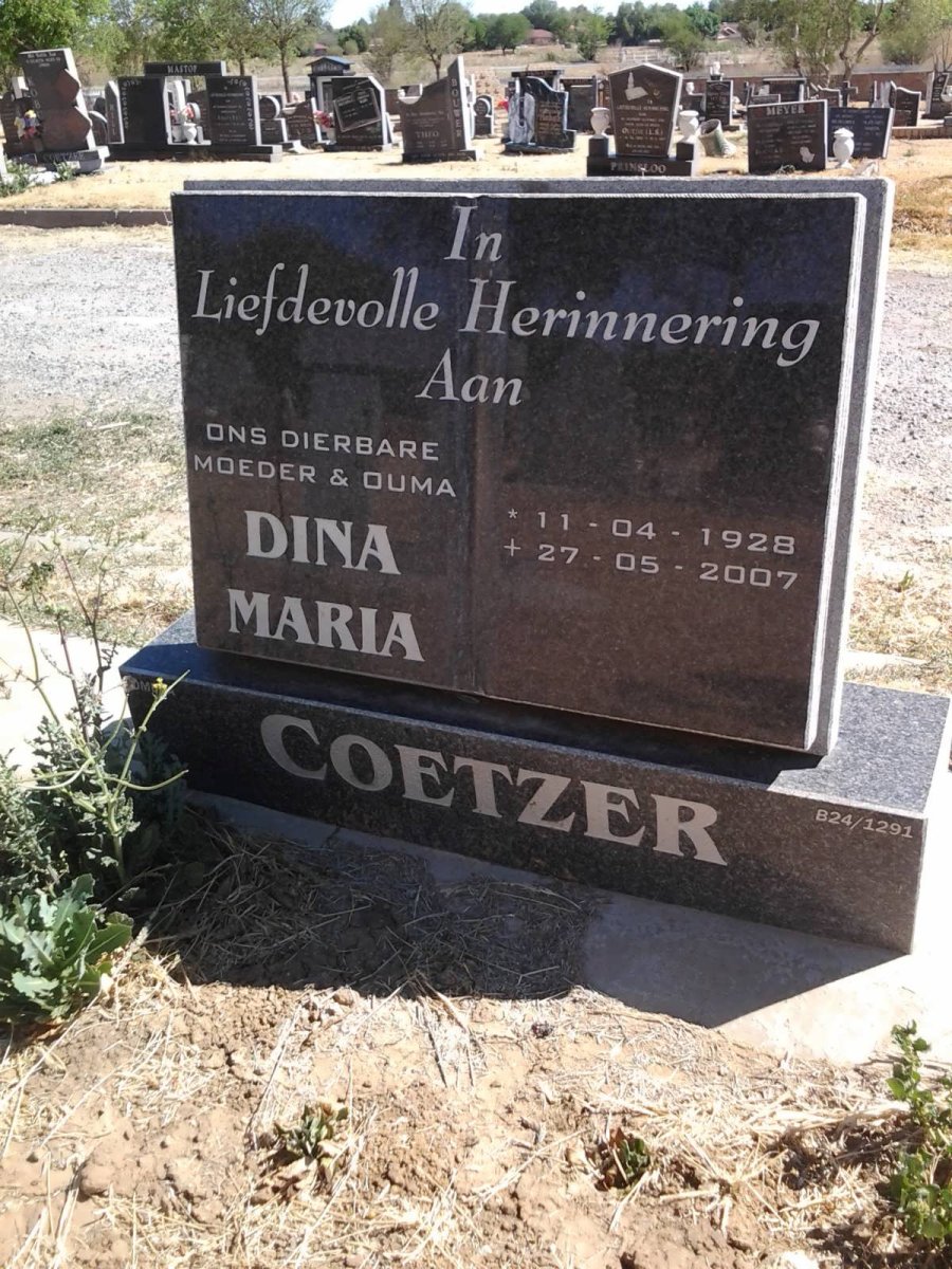 COETZER Dina Maria 1928-2007