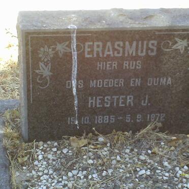 ERASMUS Hester J. 1885-1972