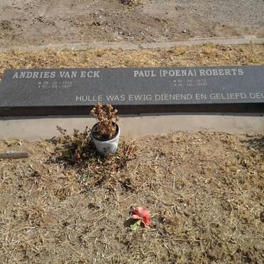 ECK Andries, van 1914-1997 :: ROBERTS Paul 1972-2000