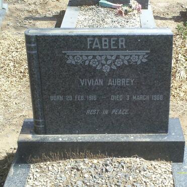 FABER Vivian Aubrey 1916-1968