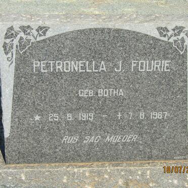 FOURIE Petronella J. nee BOTHA 1919-1967