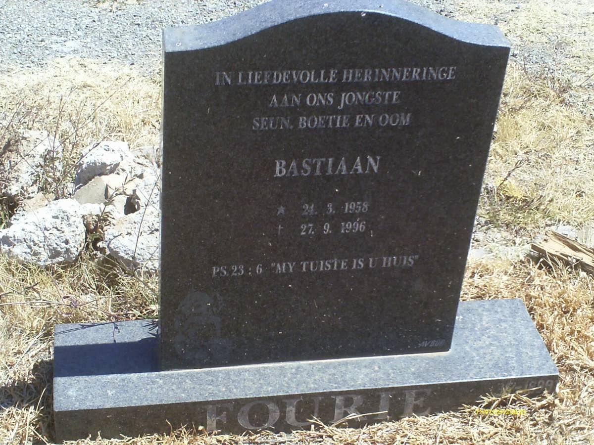 FOURIE Bastiaan 1958-1996