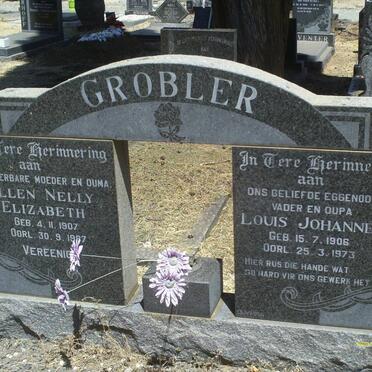 GROBLER Louis Johannes 1906-1973 &amp; Ellen Nelly Elizabeth 1907-1987