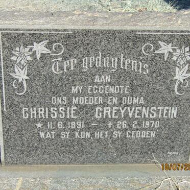 GREYVENSTEIN Chrissie 1891-1970