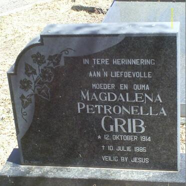 GRIB Magdalena Petronella 1914-1985