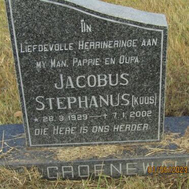 GROENEWALD Jacobus Stephanus 1929-2002