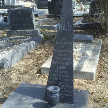 HALL Mathilda Erner Bertha nee GREIPEL 1920-1966