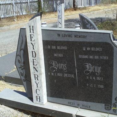 HEYDENRYCH Benje 1923-1988 &amp; Doris PETZER 1922-