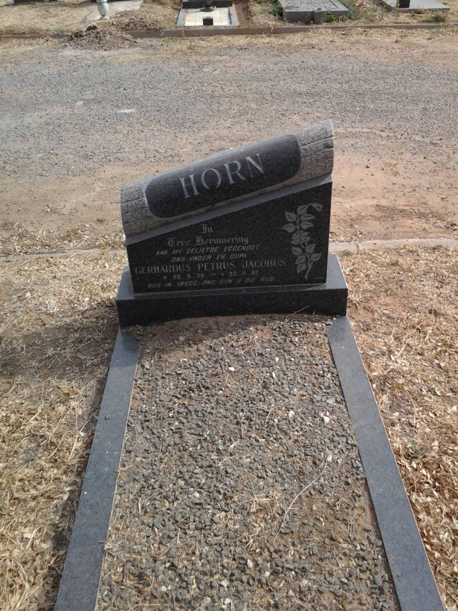 HORN Gerhardus Petrus Jacobus 1926-1982