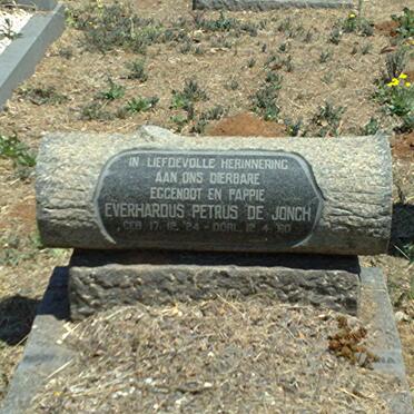 JONGH Everhardus Petrus, de 1924-1960