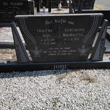 JOBE  Travers John 1915-1980 &amp; Gertruida Magdalena 1925-