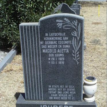 JOUBERT Magdild Aletta nee GOUWS 1929-1976