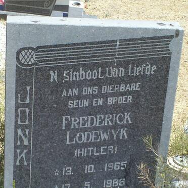 JONK Frederick Lodewyk 1965-1986