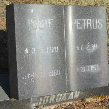 JORDAAN Petrus 1914-1972 &amp; Issie 1920-1988