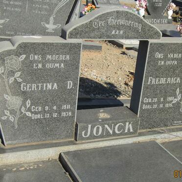 JONCK Frederick L. 1908-1975 &amp; Gertina D. 1911-1975