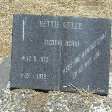 KOTZE Hettie nee HERN 1913-1972