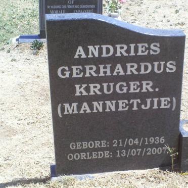 KRUGER Andries Gerhardus 1936-2007