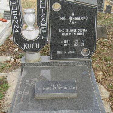 KOCH Louw 1931- &amp; Susanna Elizabeth 1934-1994