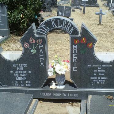 KLERK Kinnie, de 1931-1995 &amp; Manini NAUDE 1942-