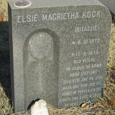 KOCK Elsie Magrietha 1972-1973