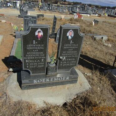 KOEKEMOER Petrus 1950-2011 &amp; Stella F. 1954-2009