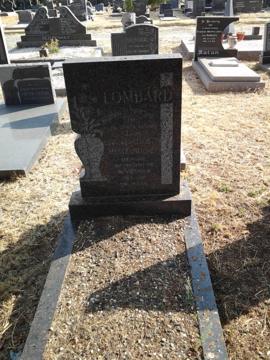 1LOMBARD Isabella Elizabeth Mentz nee VOSLOO 191?-197?