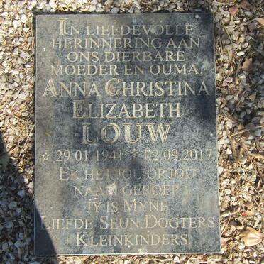 LOUW Anna Christina Elizabeth 1941-2017