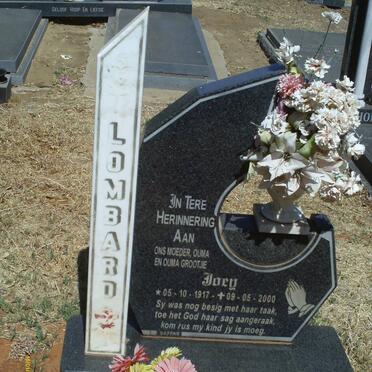 LOMBARD Joey 1917-2000