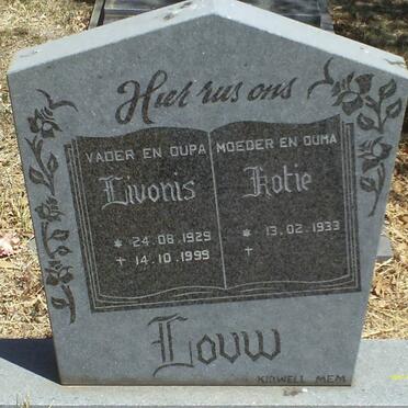 LOUW Livonis 1929-1999 &amp; Kotie 1933-