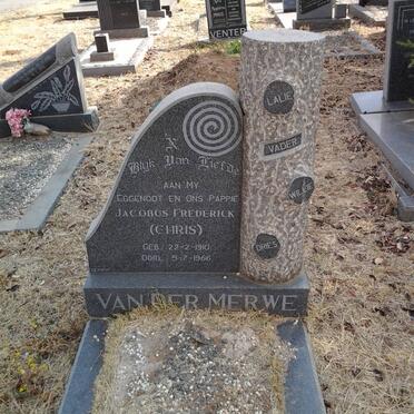 MERWE Jacobus Frederick, van der 1910-1966