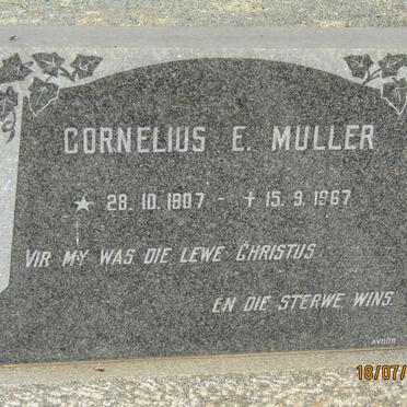 MULLER Cornelius E. 1907-1967