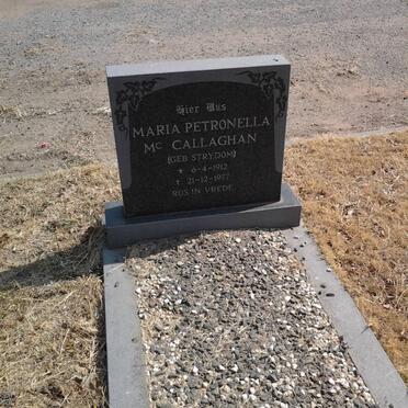 MCCALLAGHAN Maria Petronella nee STRYDOM 1912-1977