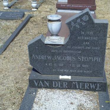 MERWE Andrew Jacobus Stompie, van der 1918-1989
