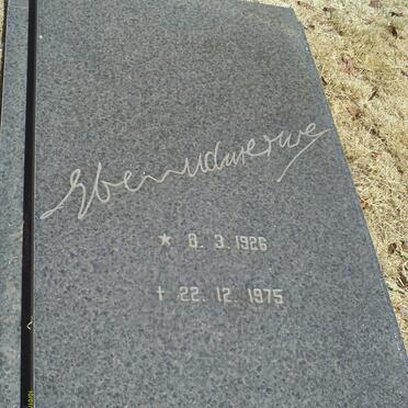 MERWE Eben, van der 1926-1975