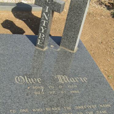 McINTYRE Olive Marie 1928-1988