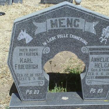 MENG Karl Friedrich 1923-1991 &amp; Anneliese Helga STAUBER 1941-