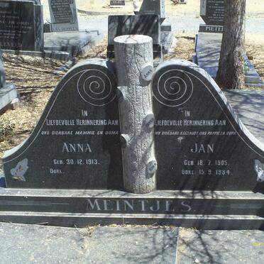 MEINTJES Jan 1905-1984 &amp; Anna 1913-